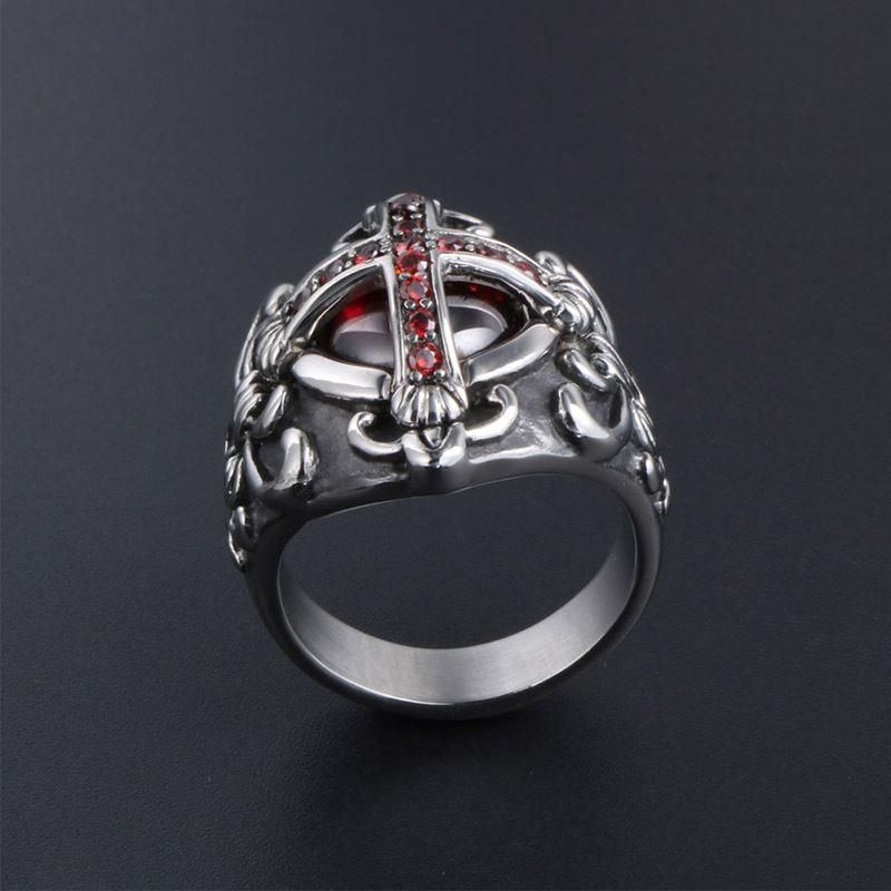 CROSS NOBLE PERSONALIZED STAINLESS STEEL RING