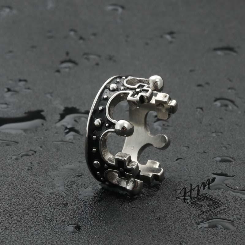 CROWN STAINLESS STEEL RING