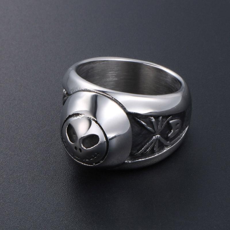 GHOST HEAD STAINLESS STEEL RING
