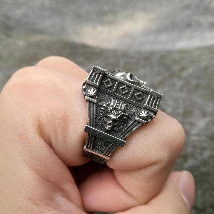 GOTHIC BIKER STAINLESS STEEL SKULL RING