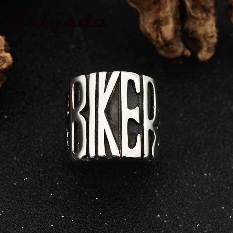 PUNK BIKER STYLE STAINLESS STEEL RING