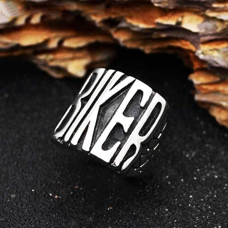 PUNK BIKER STYLE STAINLESS STEEL RING