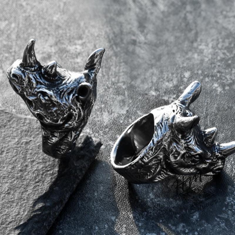 PUNK RHINO MEN'S STAINLESS STEEL RING