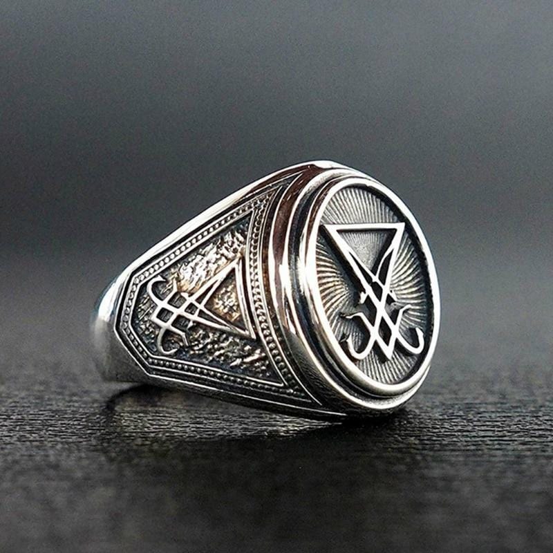 SIGIL OF LUCIFER STAINLESS STEEL RING