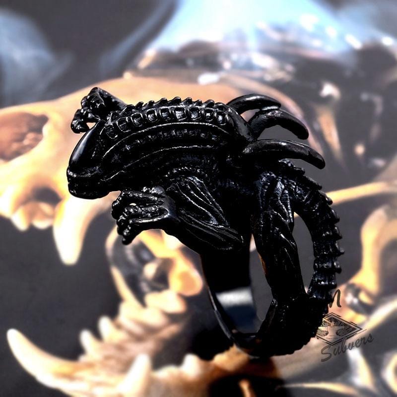 TERROR ALIEN STAINLESS STEEL RING
