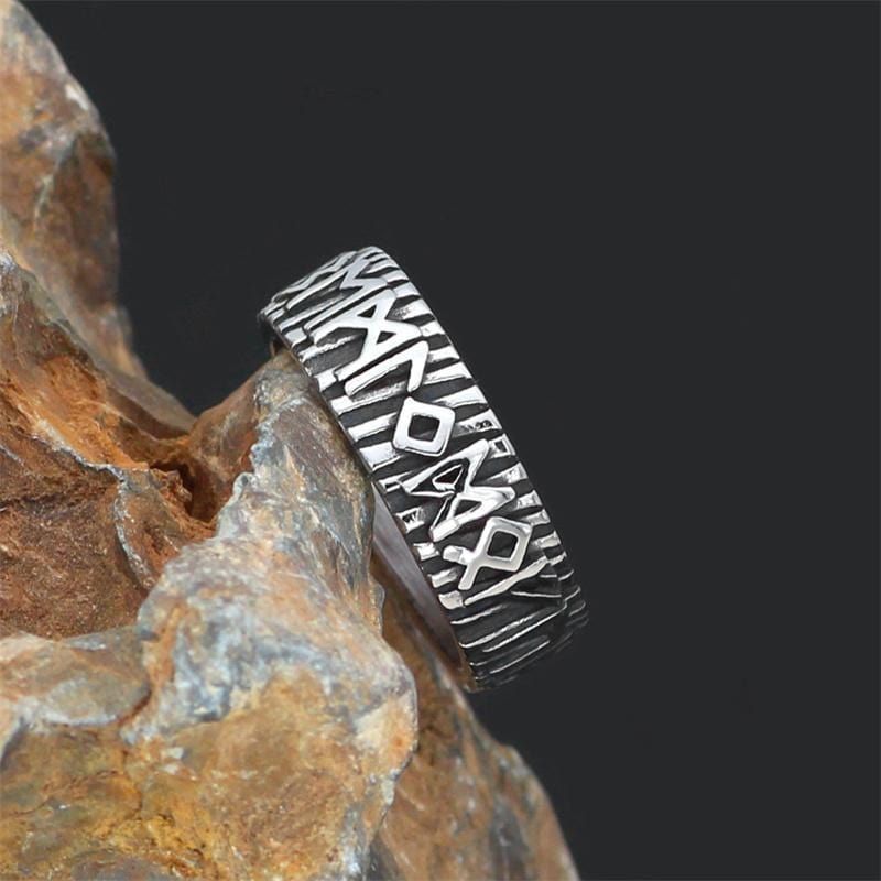 VIKING RUNES STAINLESS STEEL RING