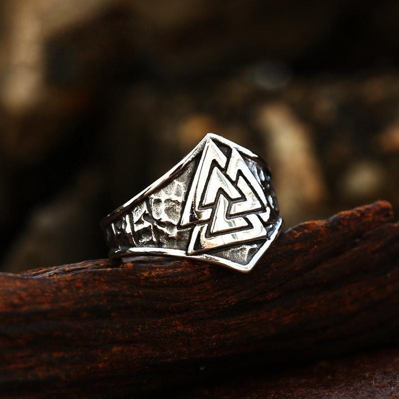 VIKING STACKING TRIANGLE STAINLESS STEEL RING