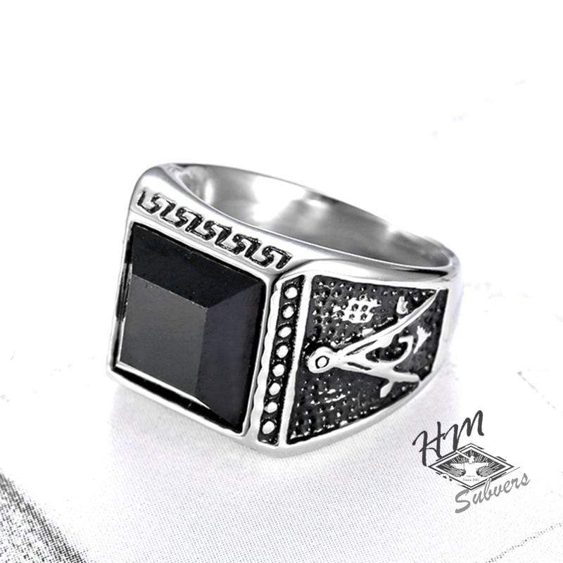 VINTAGE AG STAINLESS STEEL RING