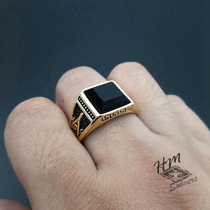 VINTAGE AG STAINLESS STEEL RING