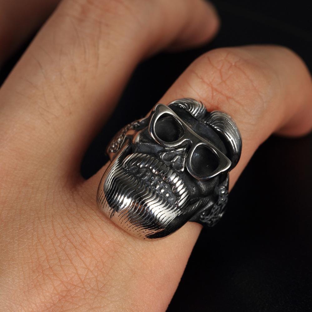 VINTAGE BEARDED BIKER RING