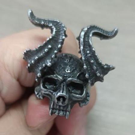 VINTAGE DEMON SATAN SKULL RING