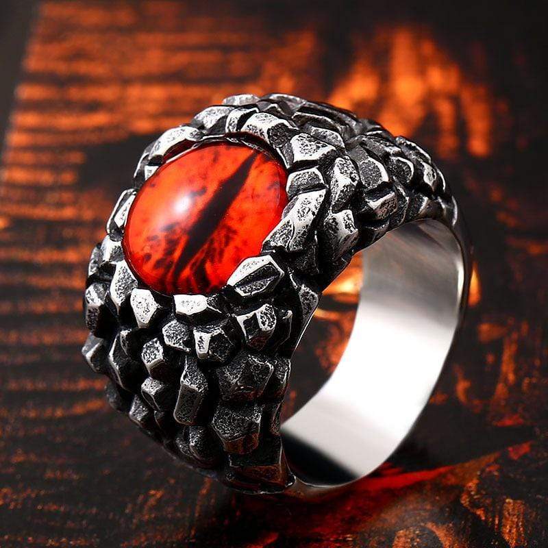 VINTAGE DEVIL'S EYE STAINLESS STEEL RING