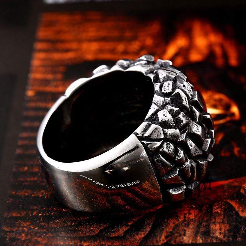 VINTAGE DEVIL'S EYE STAINLESS STEEL RING