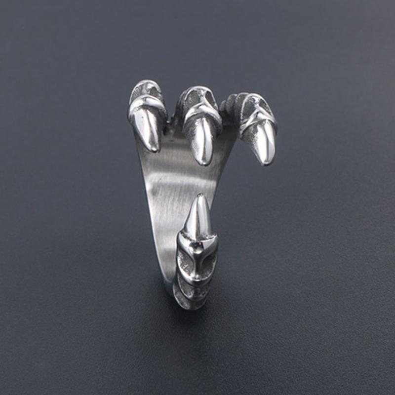 VINTAGE DRAGON CLAW STAINLESS STEEL RING