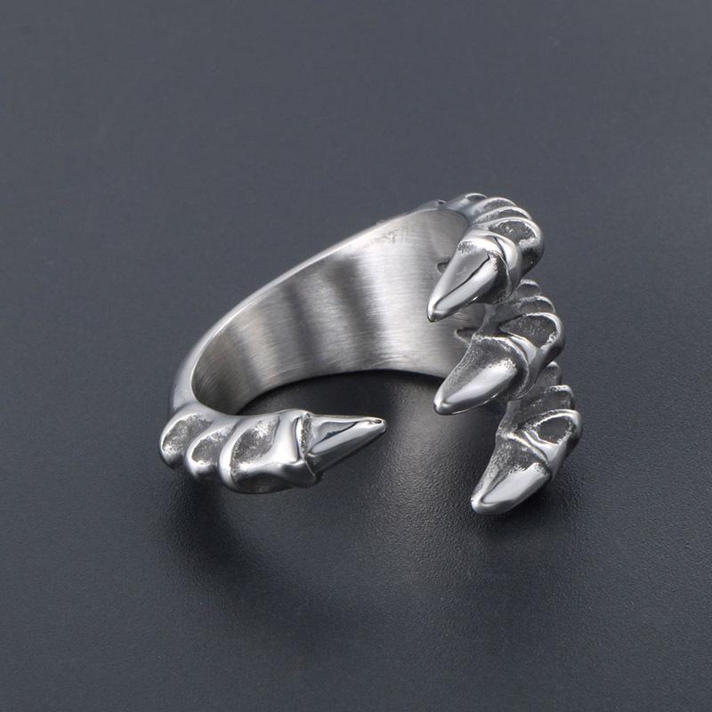 VINTAGE DRAGON CLAW STAINLESS STEEL RING