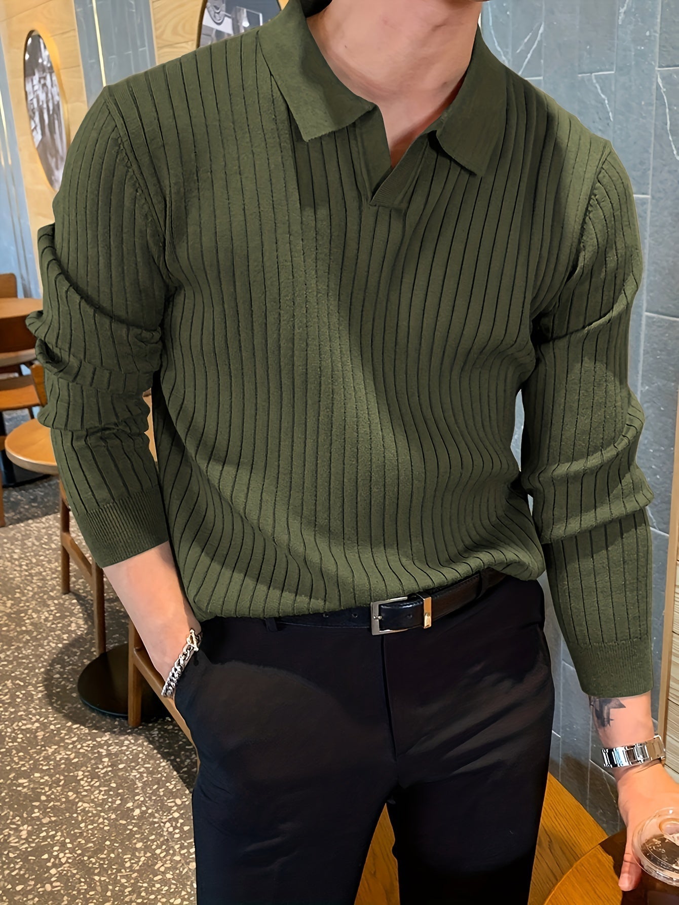 Noble Wear Aspen V-Neck Polo Sweater