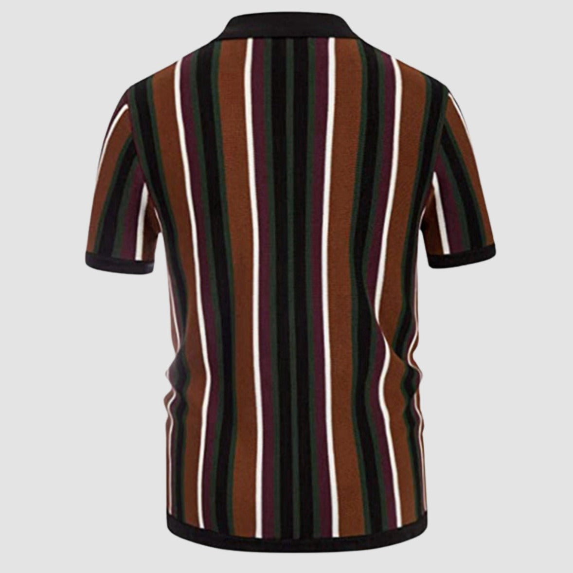 Noble Wear Polo Collar Stripes Casual Shirt
