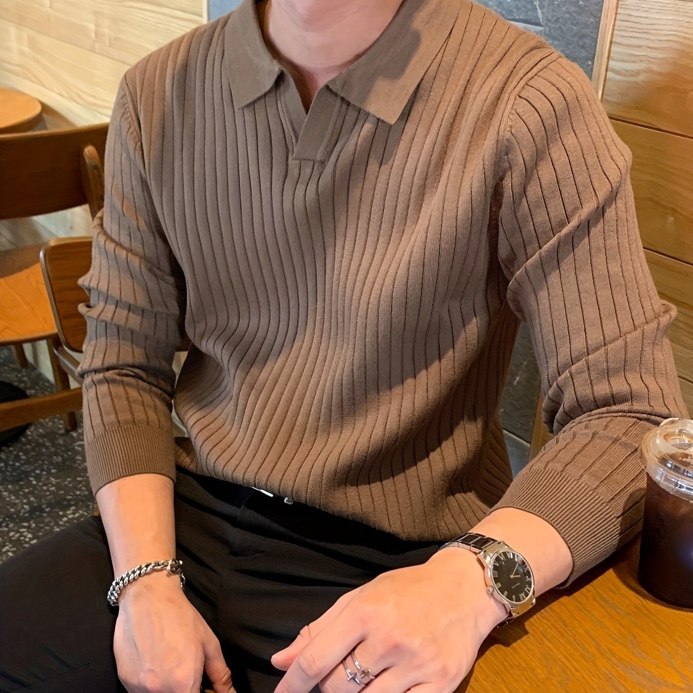 Noble Wear Aspen V-Neck Polo Sweater