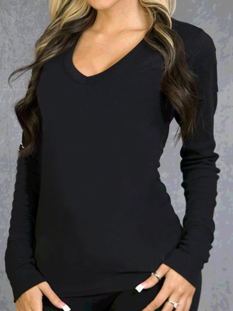 Gothic Wings Printed Long Sleeve T-Shirt