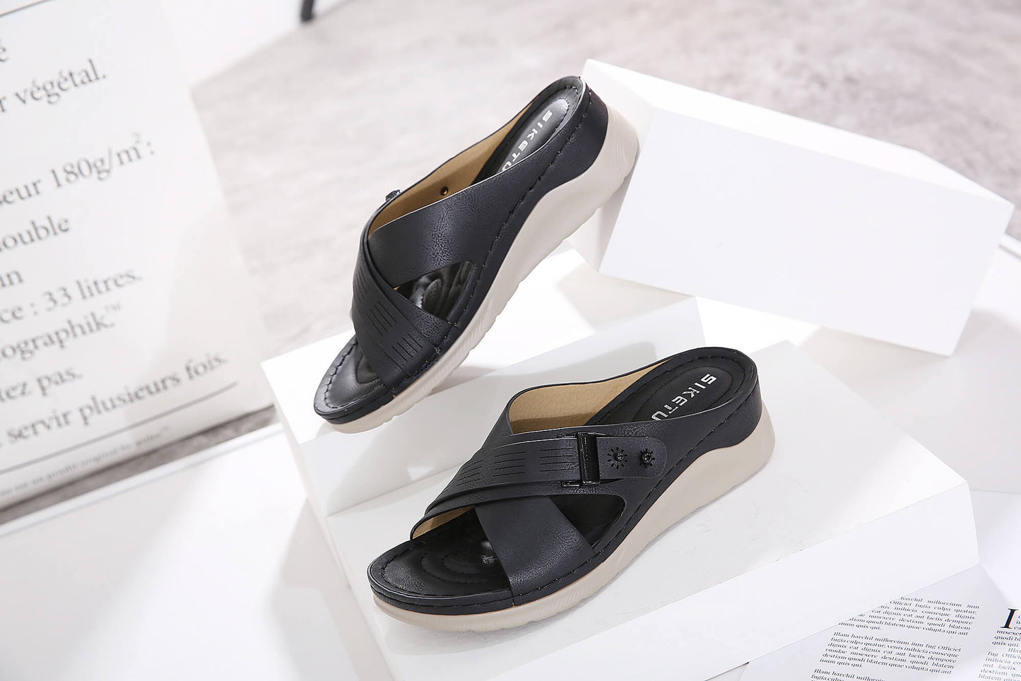 Cutout Crisscross Jolie Sandals - SIKETU