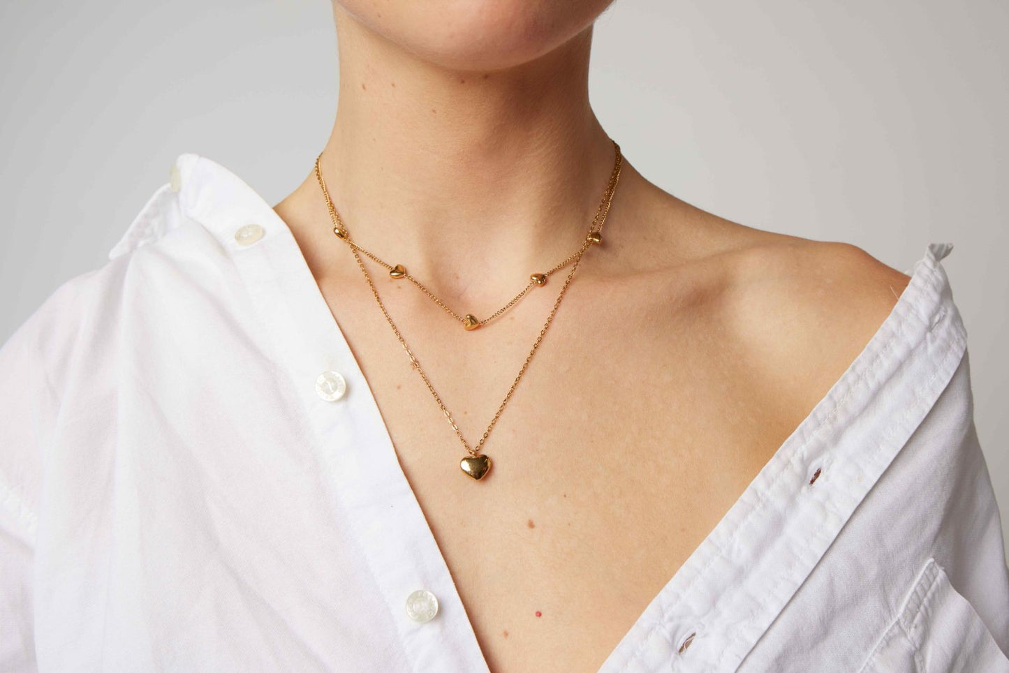 Double Heart Necklace