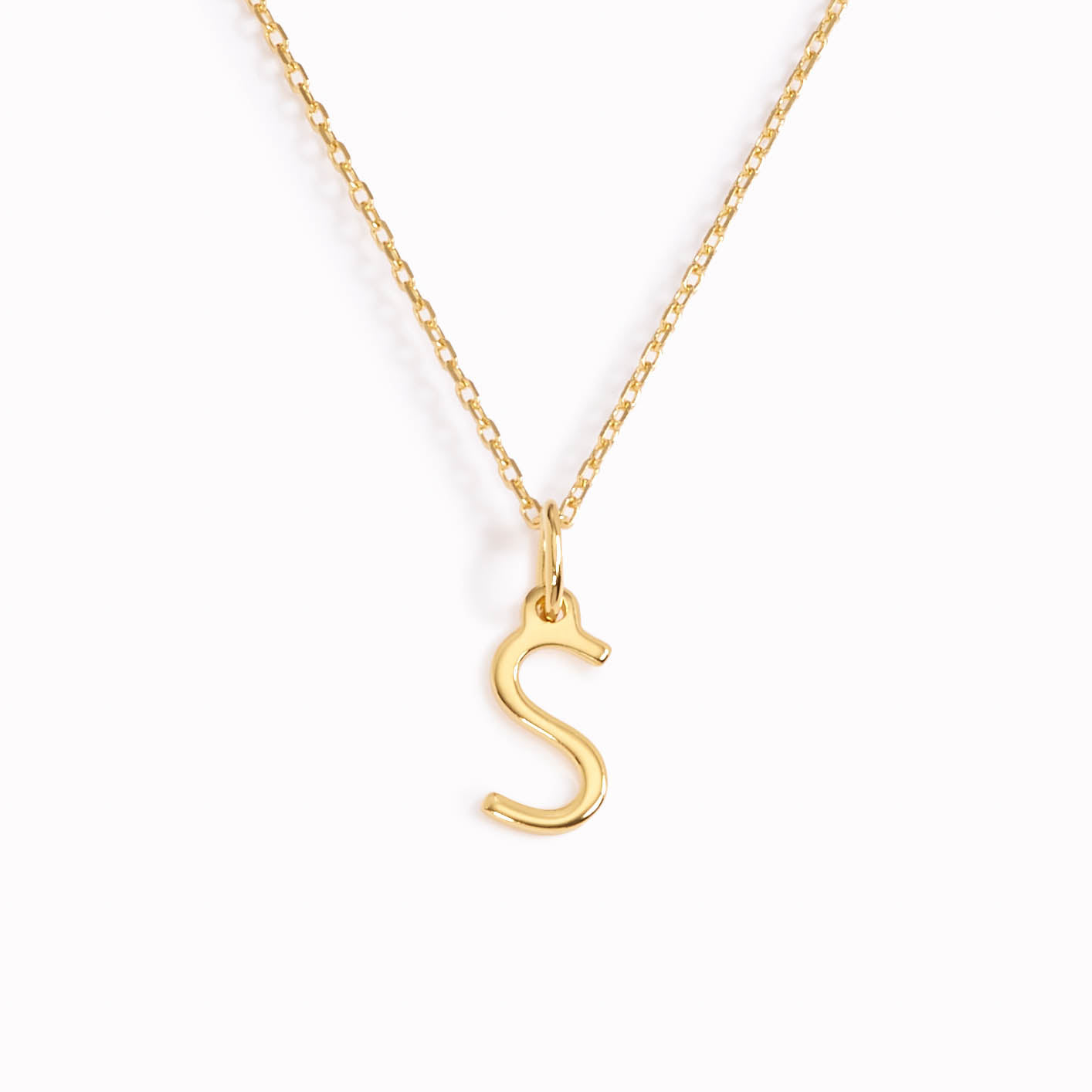 S Necklace / Gold Initial Necklace