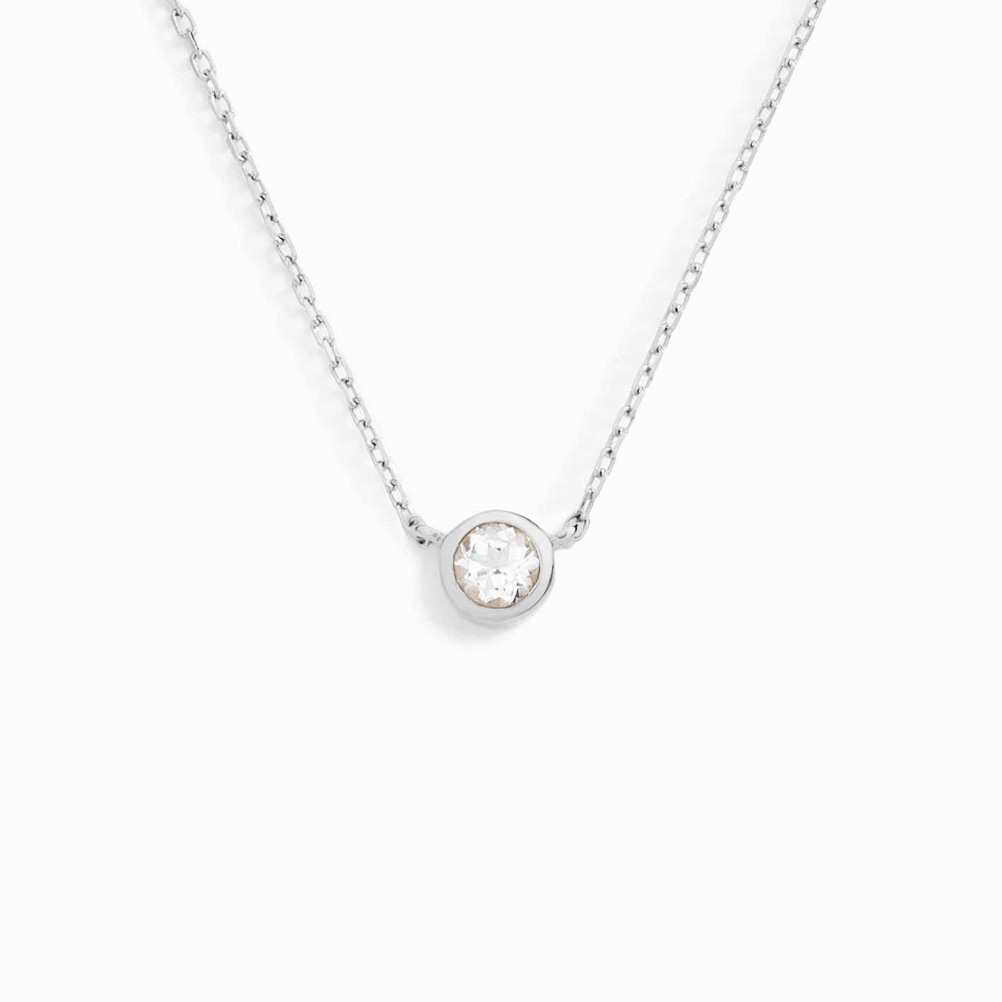 Gemstone Necklace Silver - Malin