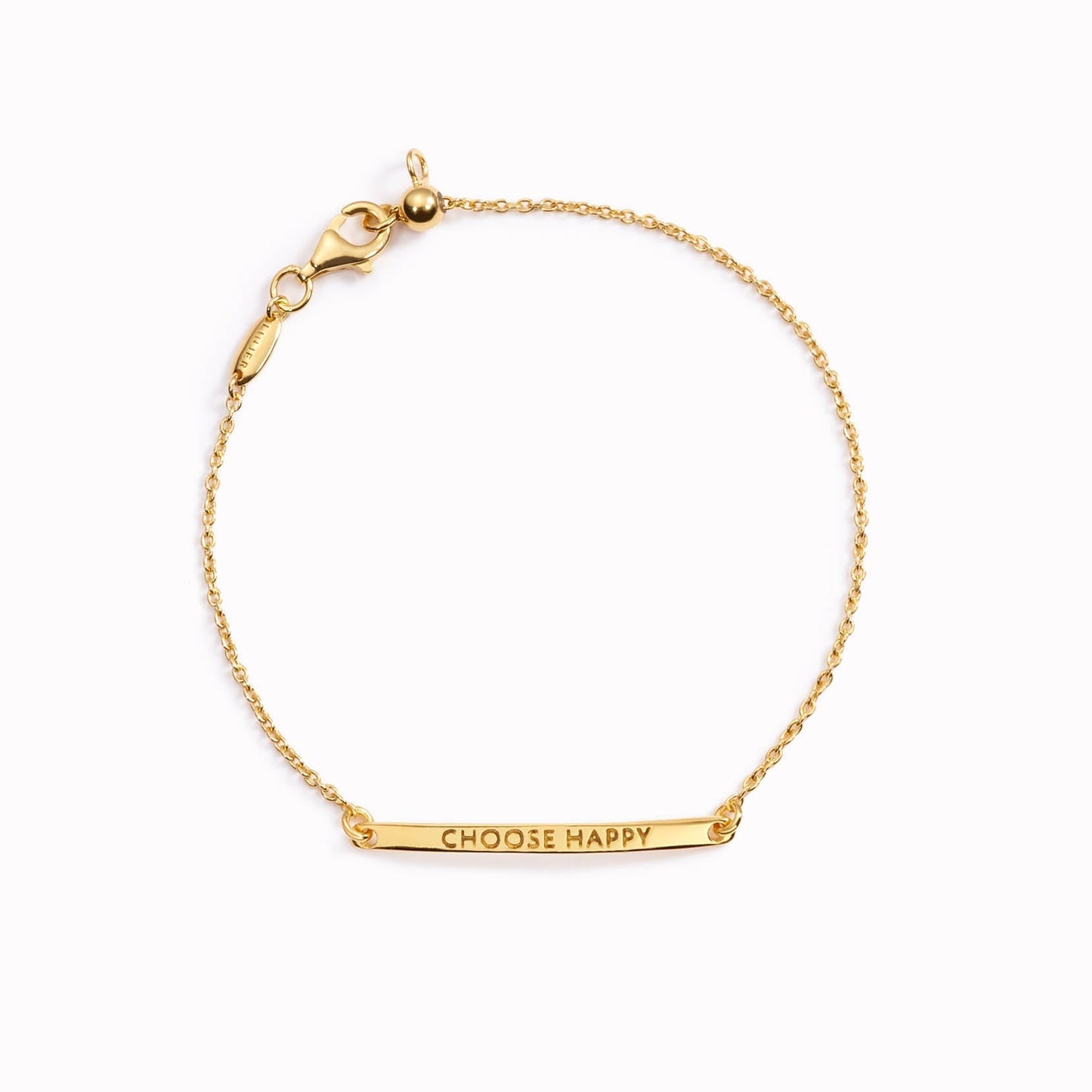 Inspiration Bracelet - Choose Happy (Gold Vermeil)