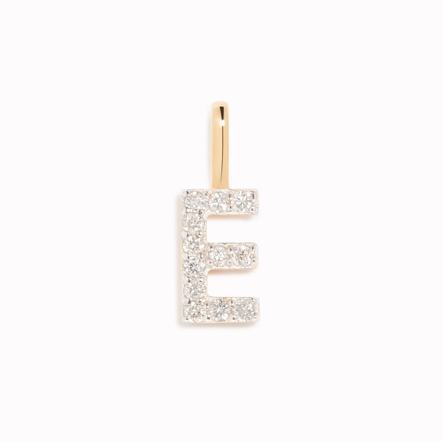 Diamond Initial Pendant 14k Gold - E