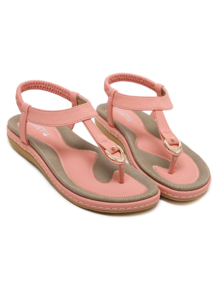 SIKETU | SIGNATURE T-STRAP PEACH SLINGBACK SANDAL