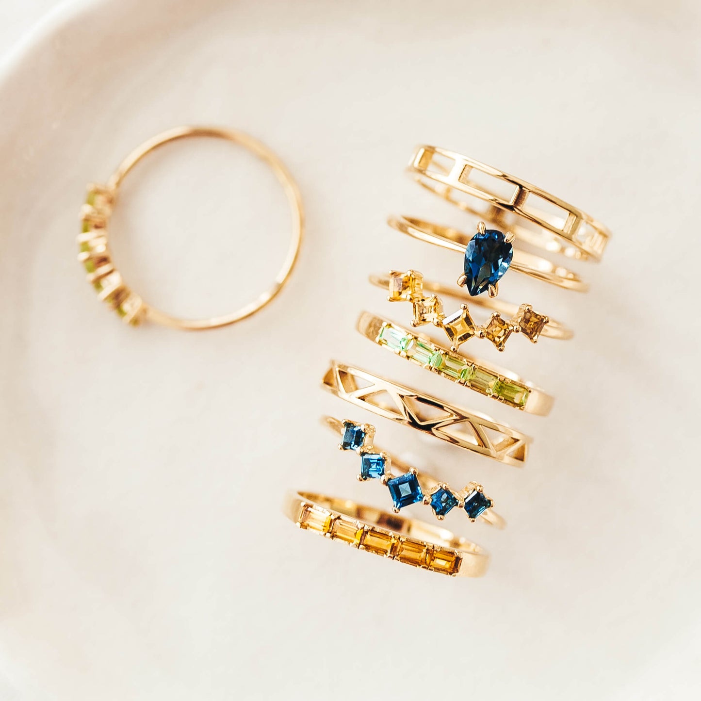 Pear Shaped Ring London Blue Topaz - Martine