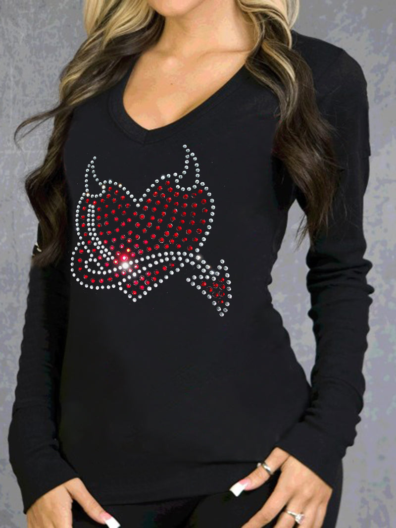 Valentine's Day Evil Punk Print T-Shirt