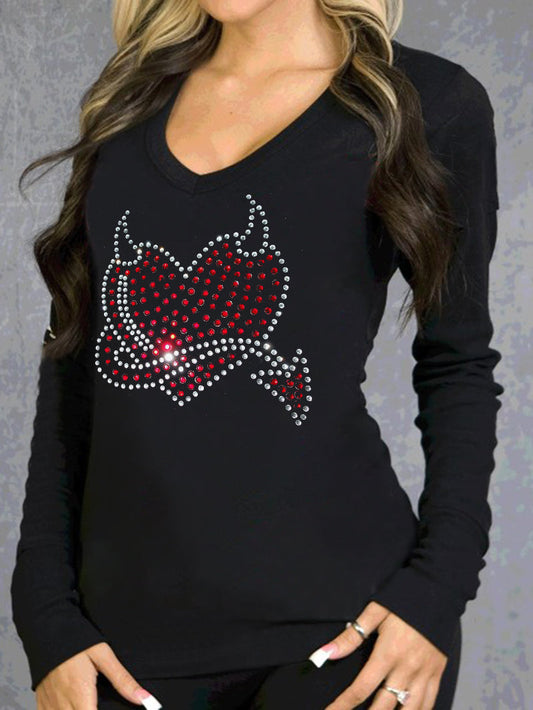 Valentine's Day Evil Punk Print T-Shirt