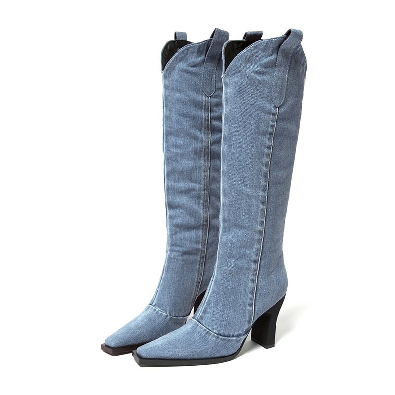 Oklahoma Denim High Boots