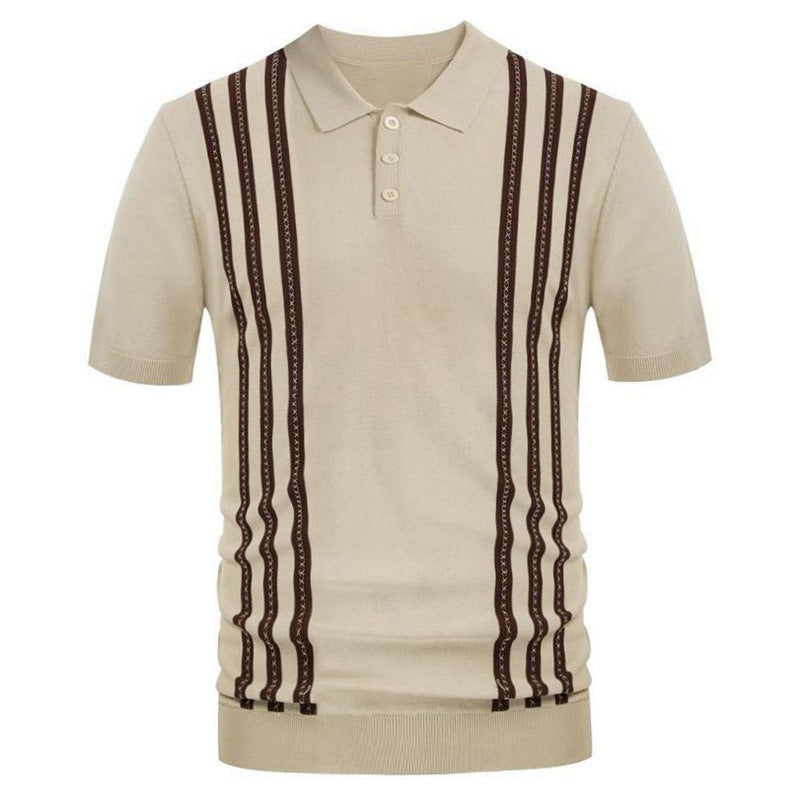 Noble Wear Striped Casual Polo