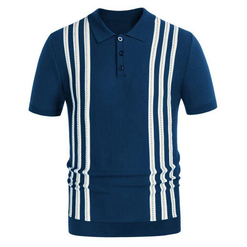 Noble Wear Striped Casual Polo
