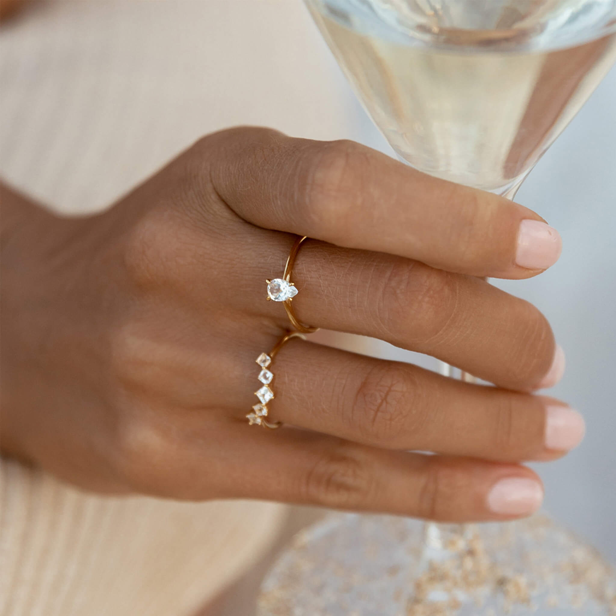 Nesting Ring Set Gold - Aurora & Martine