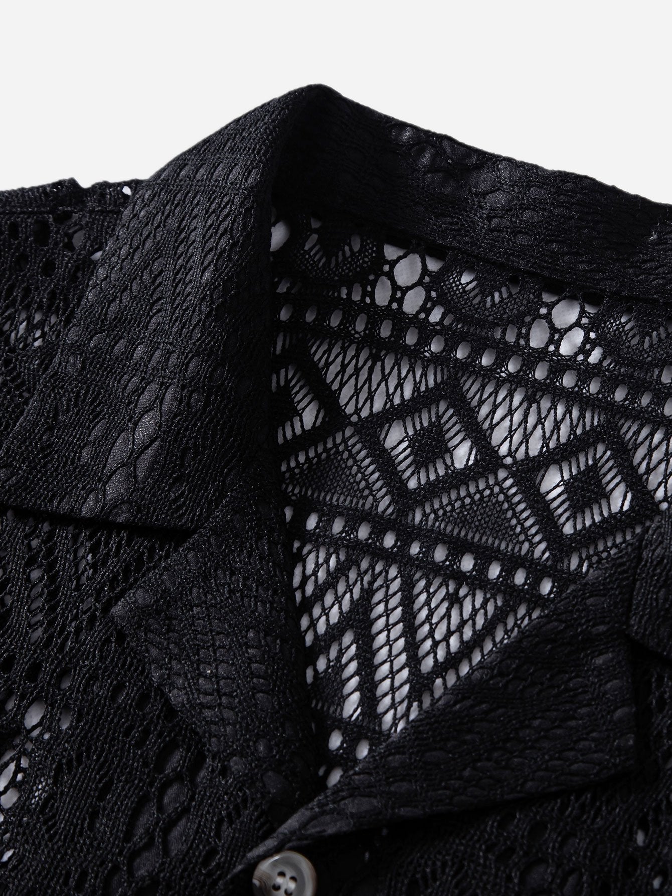 Noble Wear Short Sleeve Geometry Textured Cuban Shirt