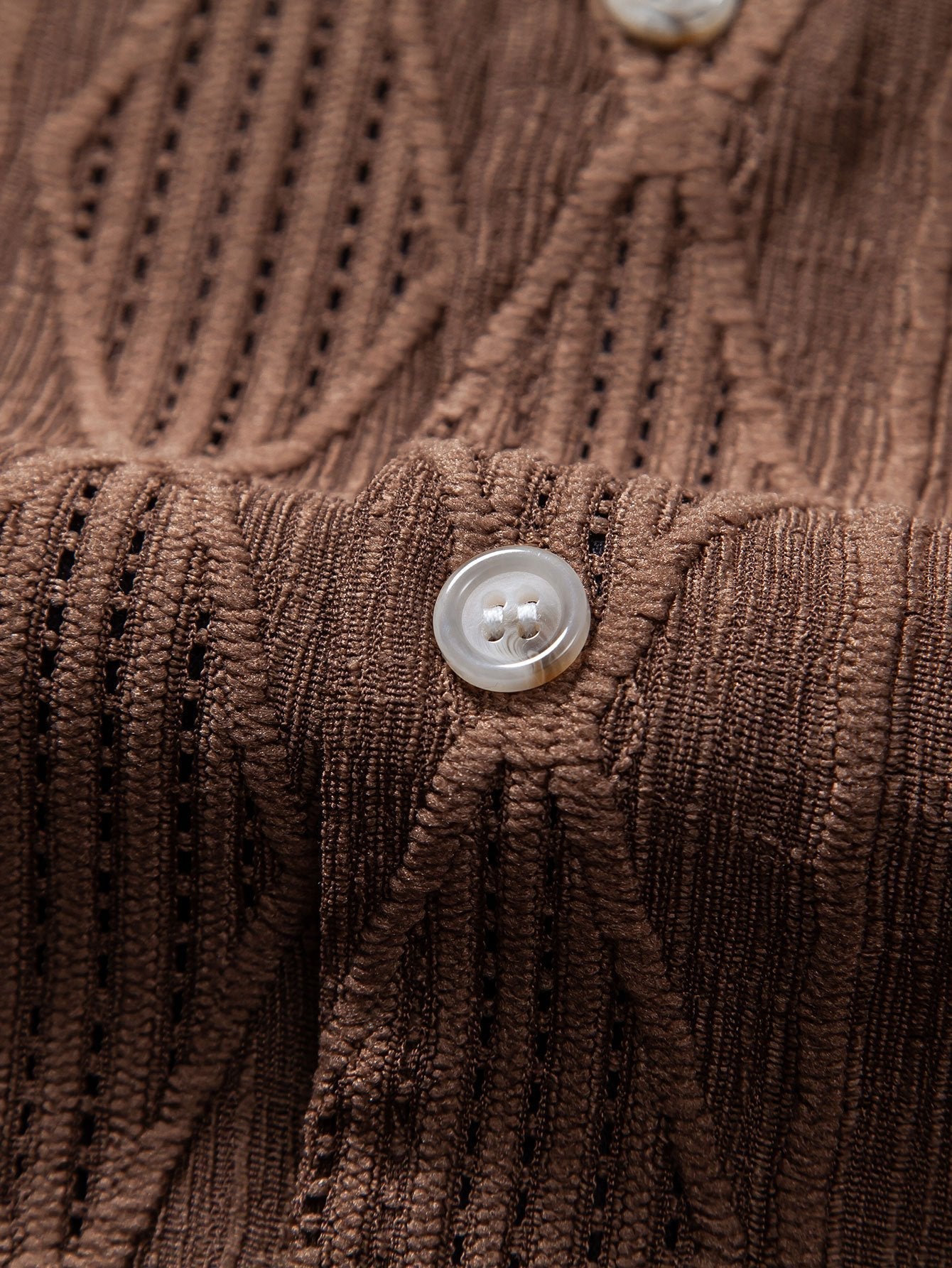 Noble Wear  Geometric Jacquard Cuban Shirt