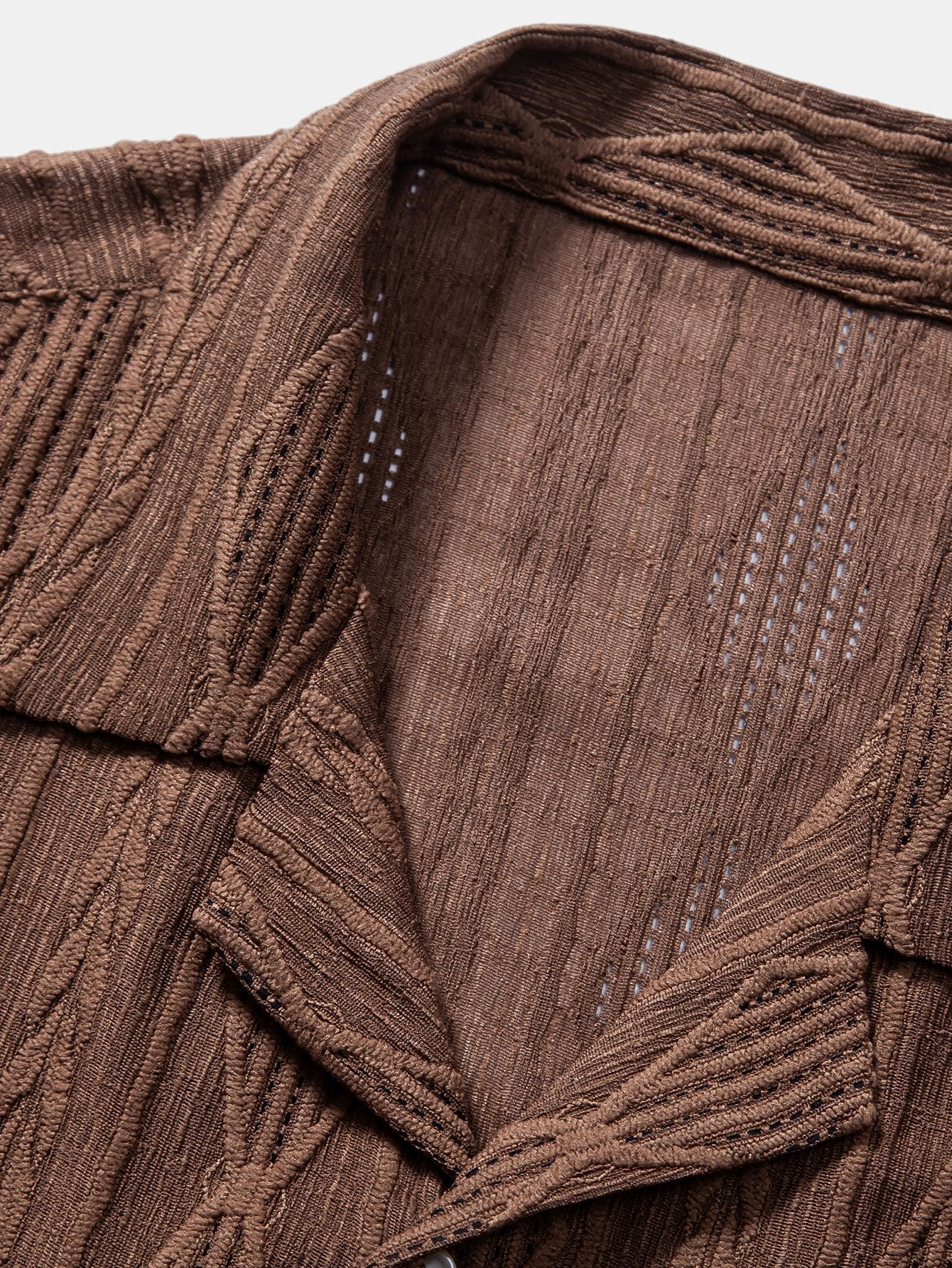 Noble Wear  Geometric Jacquard Cuban Shirt