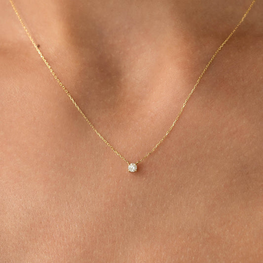 Diamond Pendant Necklace 14k Gold - Johanne