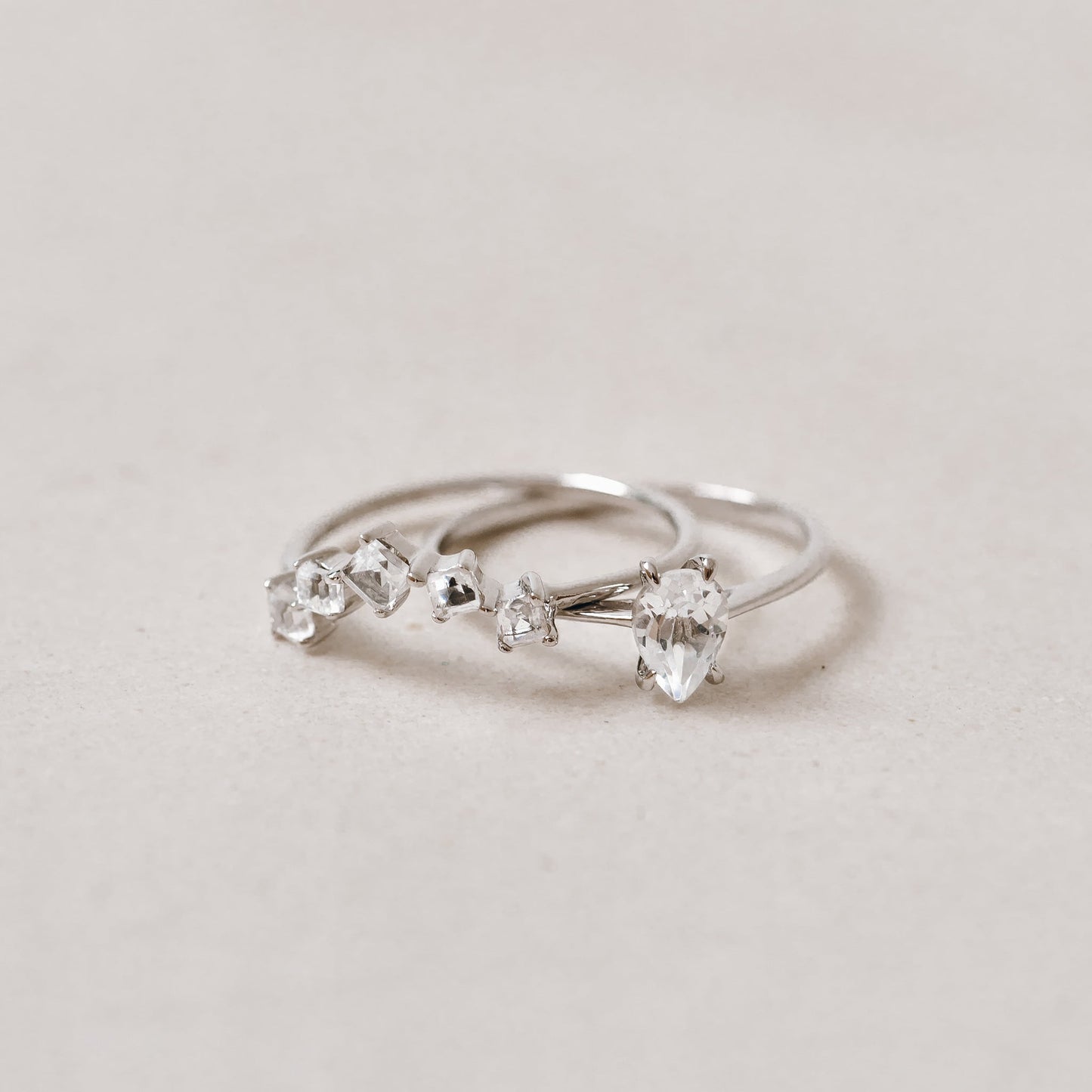 Pear Shaped Ring Silver - Martine