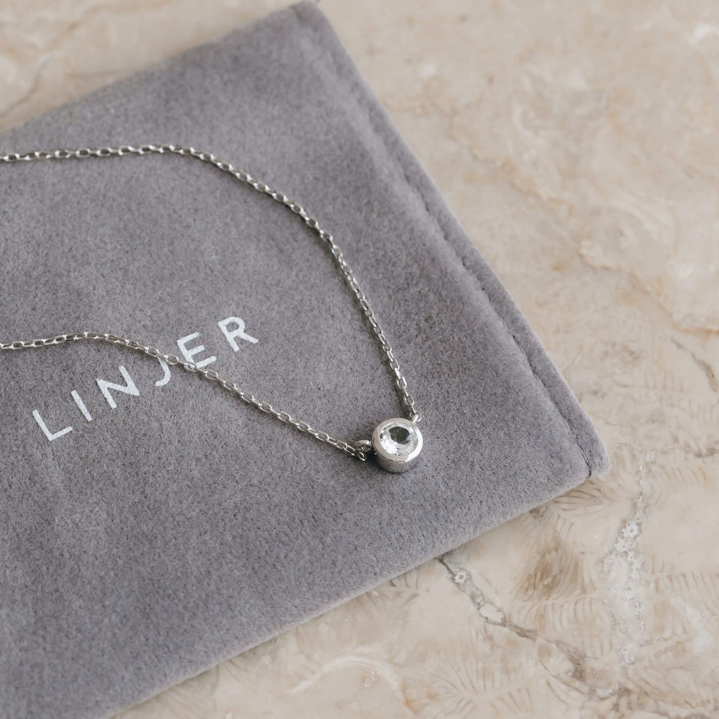 Gemstone Necklace Silver - Malin