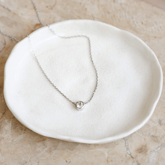 Gemstone Necklace Silver - Malin