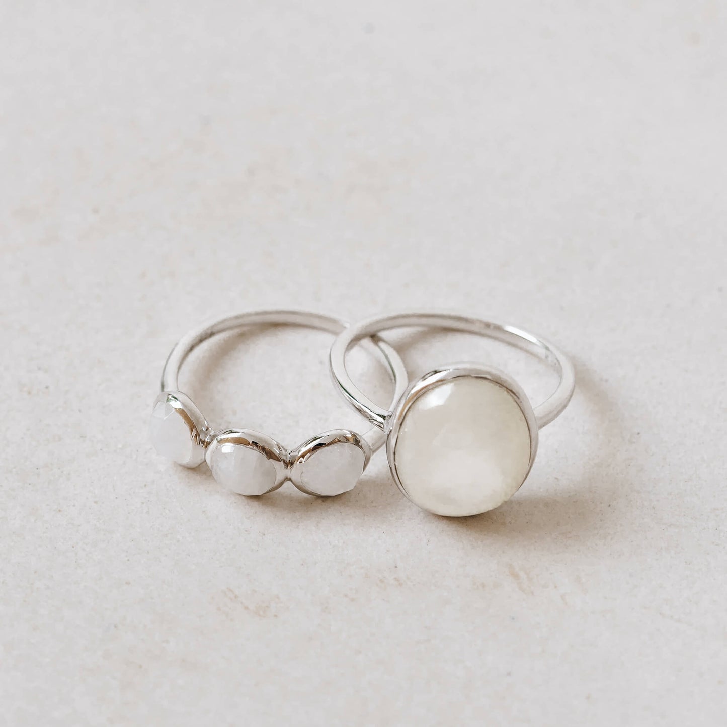 Moonstone Ring Silver - Elisa