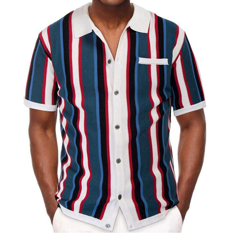 Noble Wear Polo Collar Stripes Casual Shirt