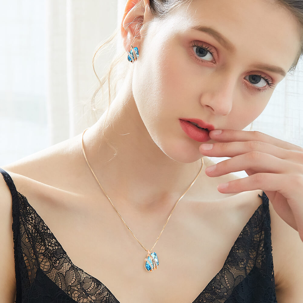 Blue Wish Stone Necklace