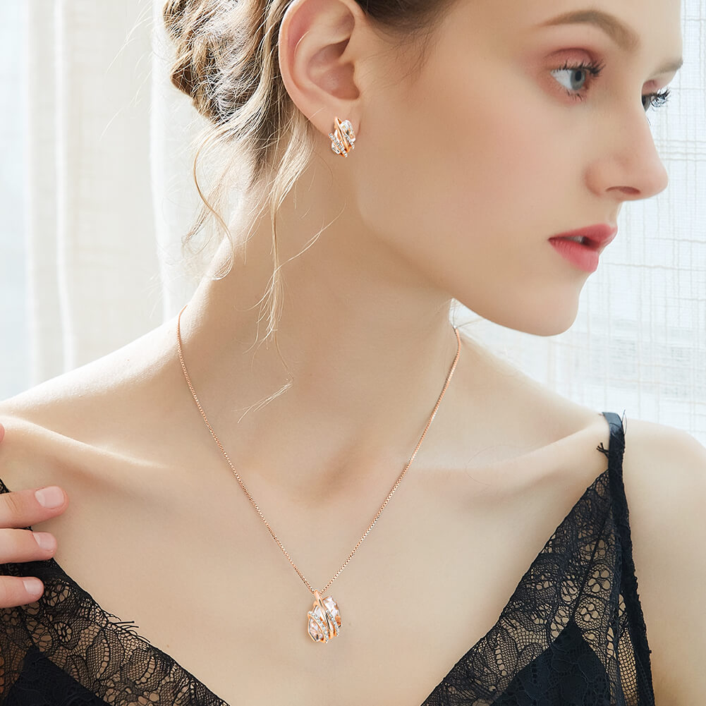 White Wish Stone Earrings