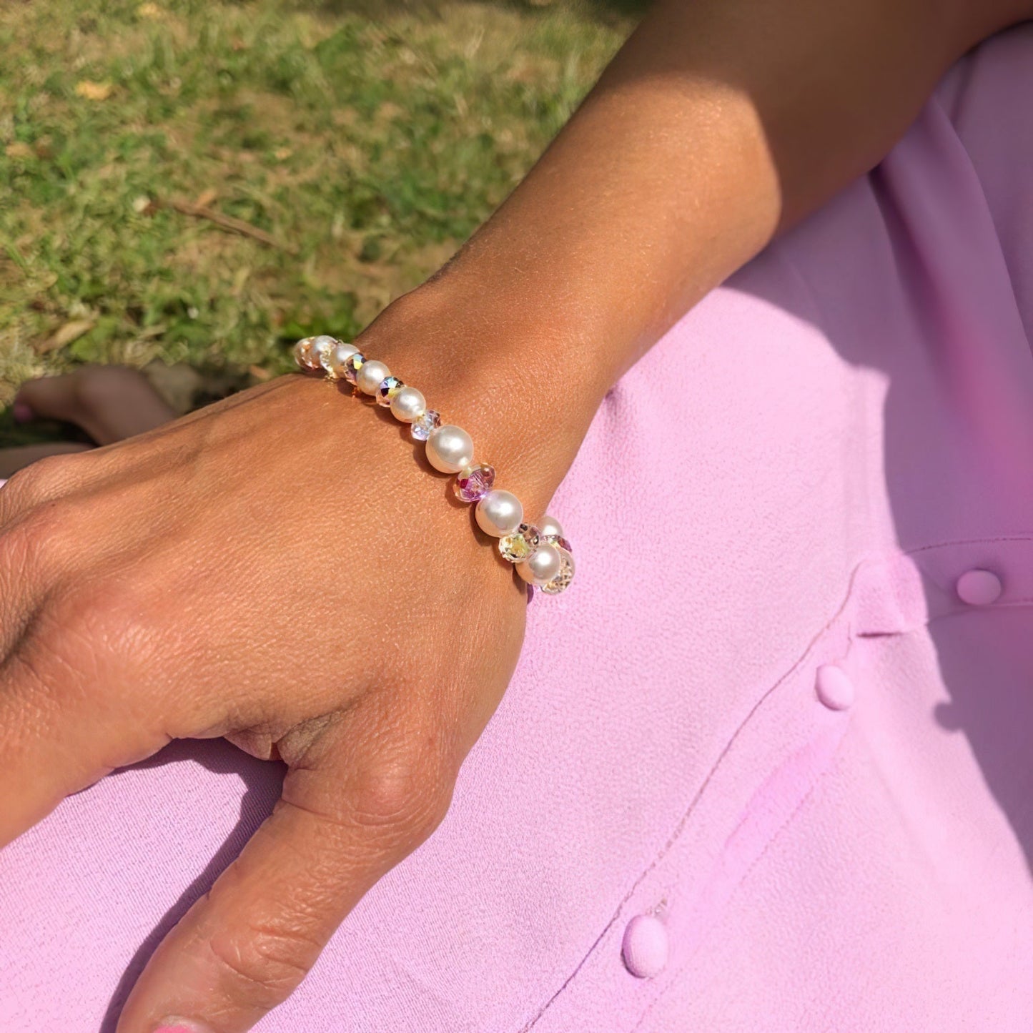 Pearl & Crystal Bracelet