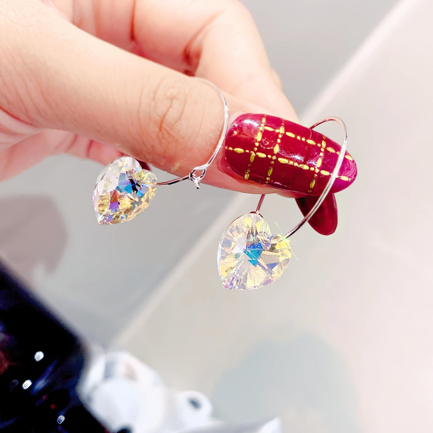 Aurora Borealis Hoop Earrings